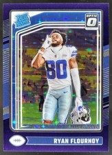 2024 Donruss Optic Ryan Flournoy Purple Stars /15 Rated Rookie Cowboys NS6