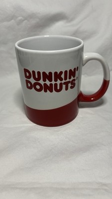 Dunkin' Donuts Coffee Cup Red & White Wave Ceramic 16 Oz Collectible 2017 Mug