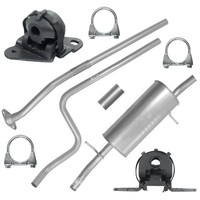 Auspuff Auspuffanlage SchalldäMpferset FüR Citroen C3 I 1 1.1I 02-09 SchräGheck
