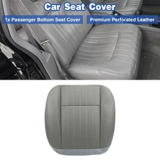 For 1994-1996 Chevy Impala Passenger Bottom Perforated Leather Seat Cover Gray