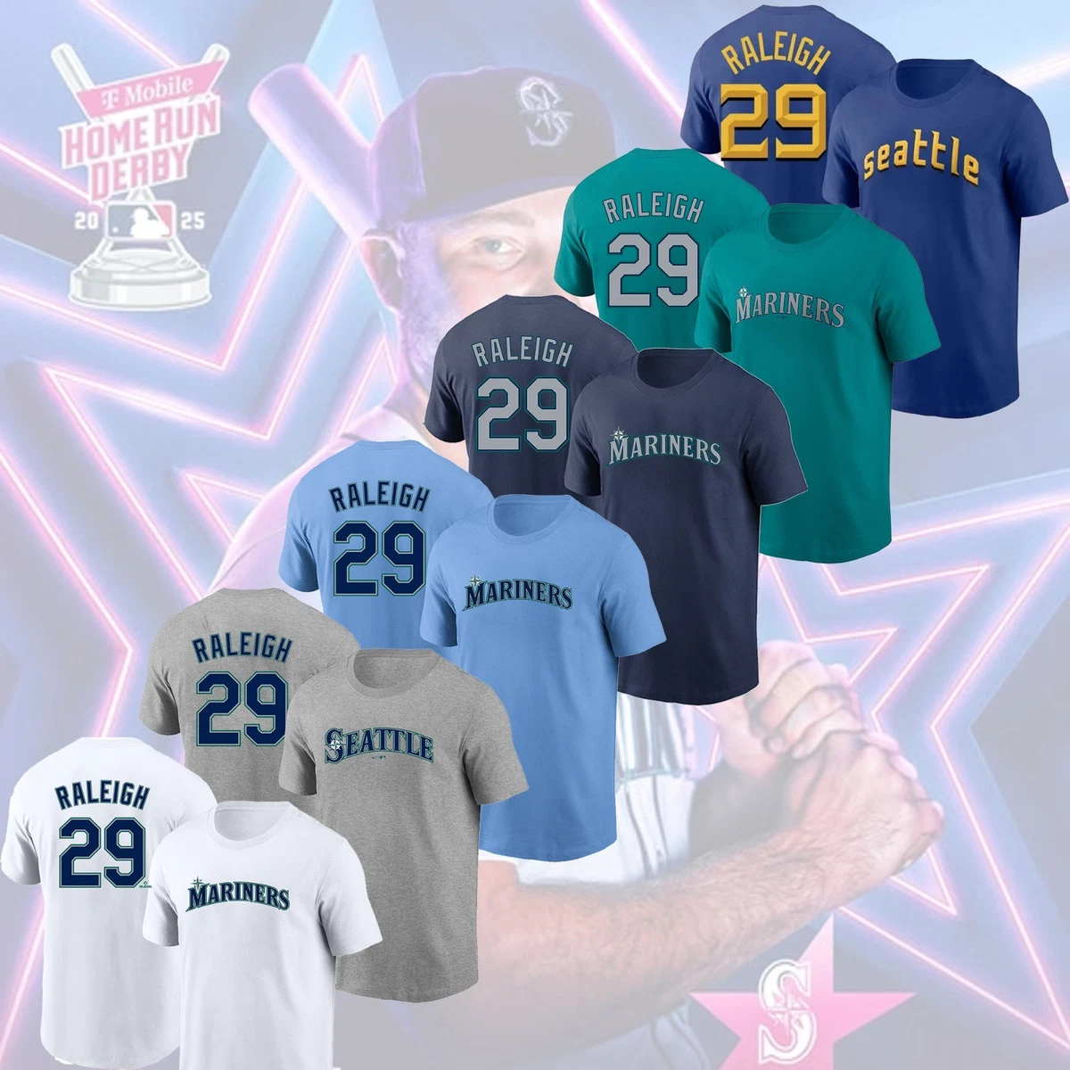 HOT SALE - Cal Raleigh #29 Seattle Marinerss 2025 Name & Number