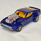 1973 Matchbox Rolamatics No 10 Mustang Piston Popper Blue Diecast Car Lesney UK