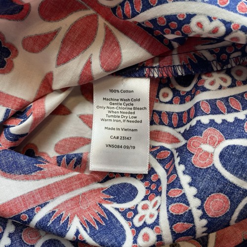 Talbots Damen Kleid Größe 12 rot weiß blau Blumenmuster Paisley klassisch adrett - Bild 4 von 9