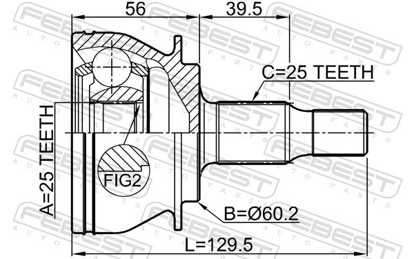 Fits FEBEST 1610-169 EXTERNAL CREW JOINT MERCEDES BENZ A-CLASS 169 20 ⭐UK Stock⭐