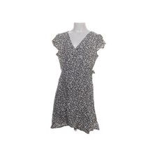 H&M, Wickelkleid, Größe: 152, Schwarz/Weiß/Mehrfarbig, Viskose, Blumen #HHP