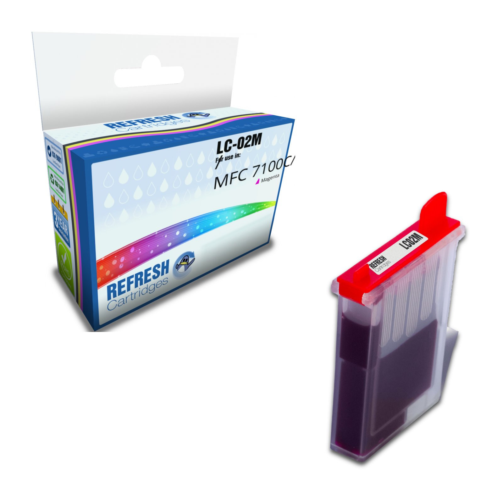 Refresh Cartridges Magenta LC-02M Ink Compatible With Brother Printers
