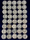 1964 Washington Quarters — Full Roll of (40), 90% Silver!  Circulated