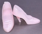 Vintage BARBIE Doll Light Pink Closed Toe Heels Shoes CT 1960's Mattel Japan HTF