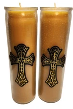 2 Beeswax Devotional Candles 100% Beeswax Prayer candle 100 HOUR made in USA