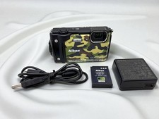  N Mint Nikon COOLPIX W300 Camouflage Digital Camera w/Charger Battery