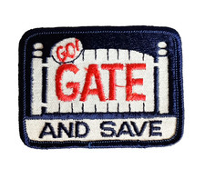 Rare Go Gate and Save Regular Motor Oil Mechanic Cloth Patch New NOS 1970s