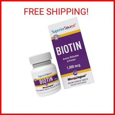 Superior Source Biotin 1000 mcg. Under The Tongue Quick Dissolve MicroLingual Ta