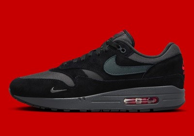 Nike Air Max 1 Bred Black University Red Anthracite FV6910-001 sz