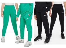 Nike Kids sportswear club fleece pants unisex joggers black and green