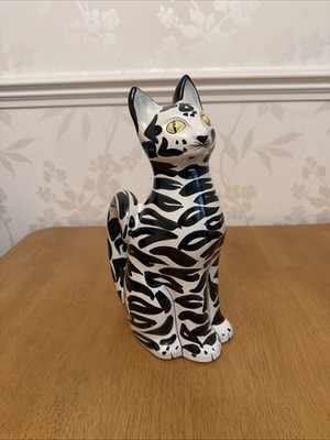 Vintage italienische Keramik Katze von Raymore, 28 cm, Mid Century