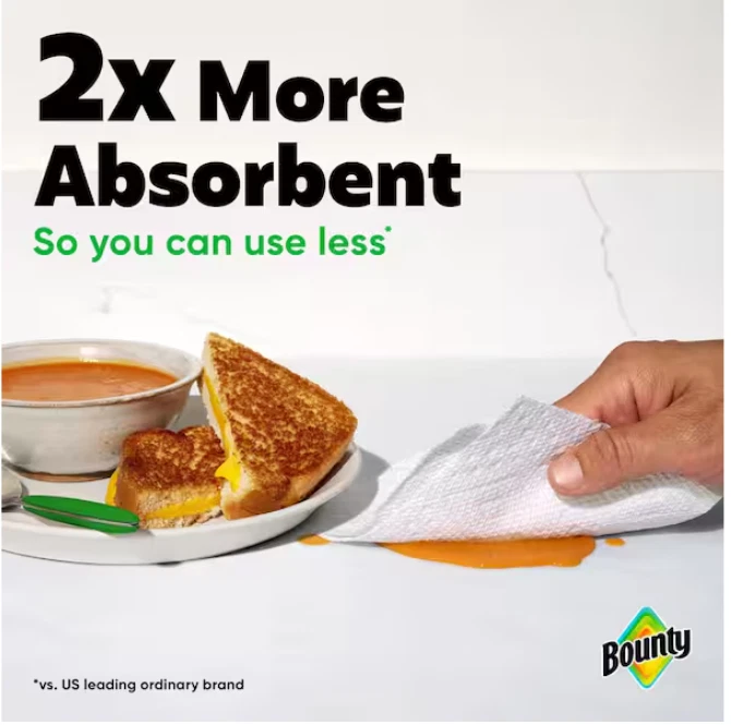 MEJORES toallas de papel de recompensa 2 rollos triples recogedor rápido hojas blancas superiores Foto 2 de 4