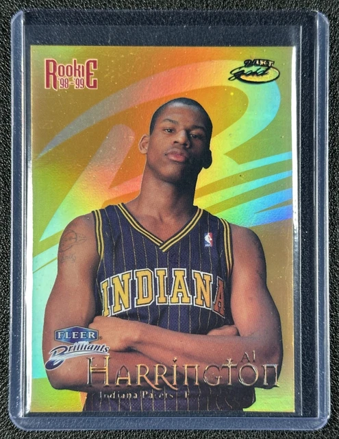 AL HARRINGTON 1998-99 FLEER BRILLIANTS #122TG ROOKIE 24 KARAT GOLD 15/24 PACERS