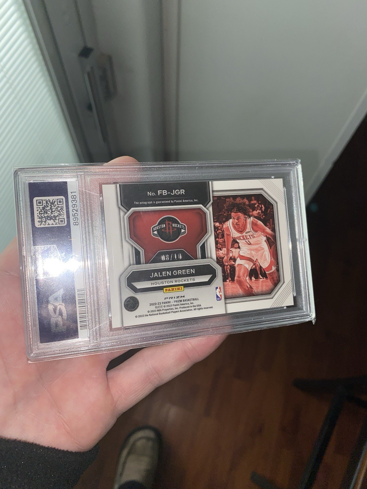 2022 Prizm Jalen Green Gold Fast Break Auto /10 PSA 9 view 3