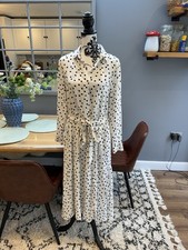 BAUKJEN  Annabelle Dress Polka Dot Shirt Dress Belt Stylish Size 8 Rrp £140