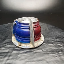 Vintage Disalle SEISS 555 Boat Bow Light Port Starboard Blue Red Lens