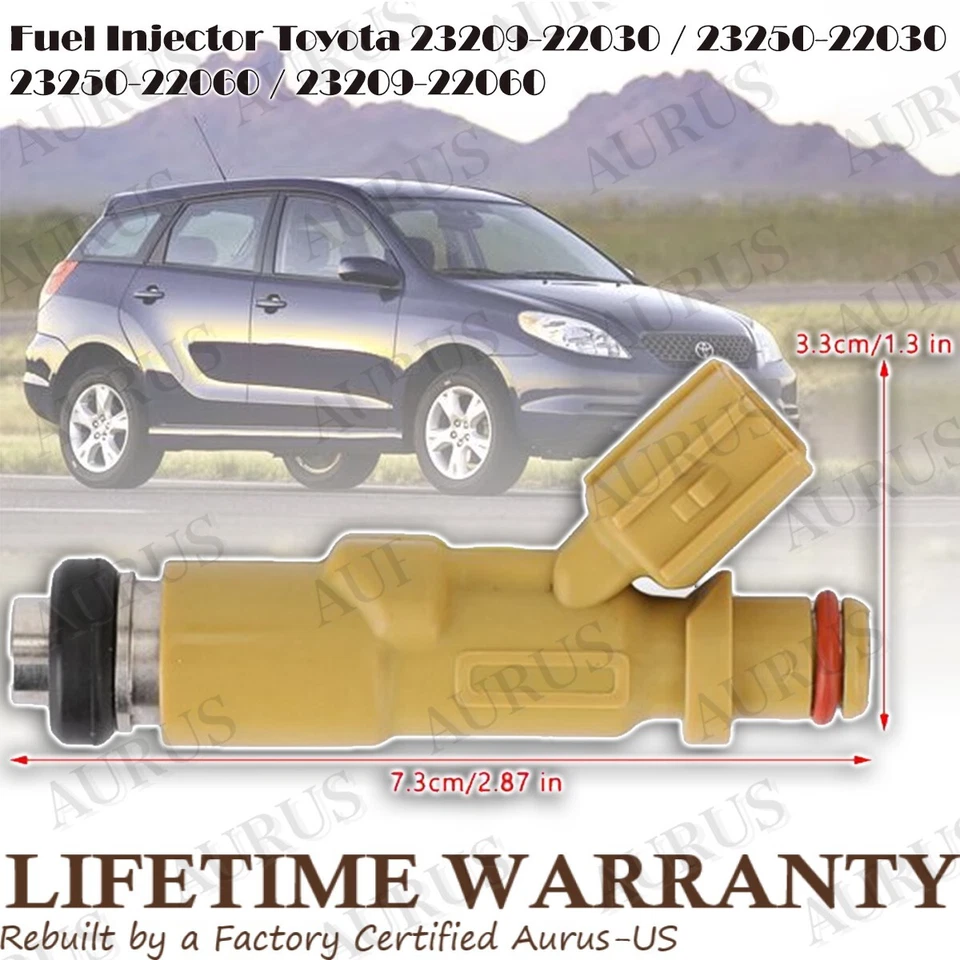 4x Inyectores de combustible OEM DENSO para Toyota Celica Matrix Pontiac Vibe 2000-2008 1,8 L Foto 4 de 4