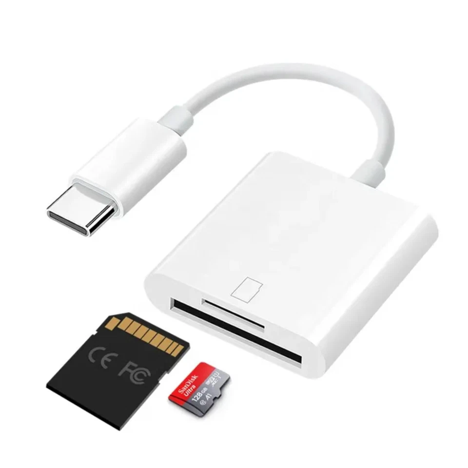 USB-C To SD Card Reader Adapter For SAMSUNG iPad, Macbook Pro Air iPhone 15 16 - Image 3 of 3