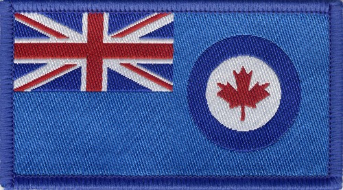 Royal Canadian Air Force RCAF Flag Woven Badge Patch 8cm x 4.5cm - Foto 1 di 1