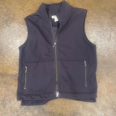 VINTAGE Eddie Bauer Jacket Men Large Navy Full Zip Vest Warm Layer Canada Made