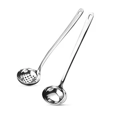 18/8 Stainless Steel Ladle Spoon 2 Piece Setthe one slotted ladle and small 