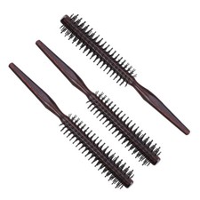 3PCS Wood Round Hair Brush Barber Brush Hair Salon Comb Round Styling Hair Brush
