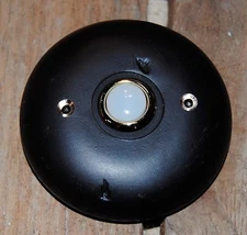 Doorbell Push Button Door Hardware Dark Bronze River Rock Plate Solid Bronze