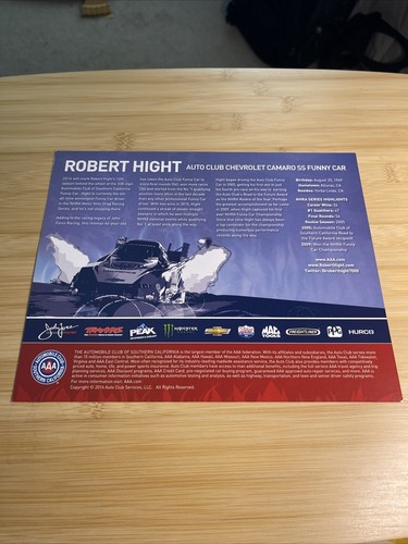 Robert Hight Funnycar Racing Signed Hero Card - Picture 2 of 2
