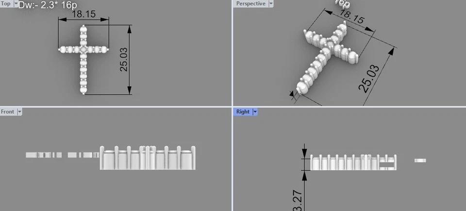 3 Ct Rund Simulierter Diamant Anhänger Halskette Kreuzform 14k Weiß Vergoldet - Bild 4 von 4