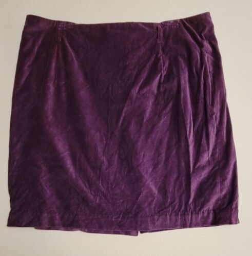 JESSI LEE 80s 90s PURPLE Vest Skirt Suit 2X Sleeveless Jacket Velvet like - Picture 3 of 15