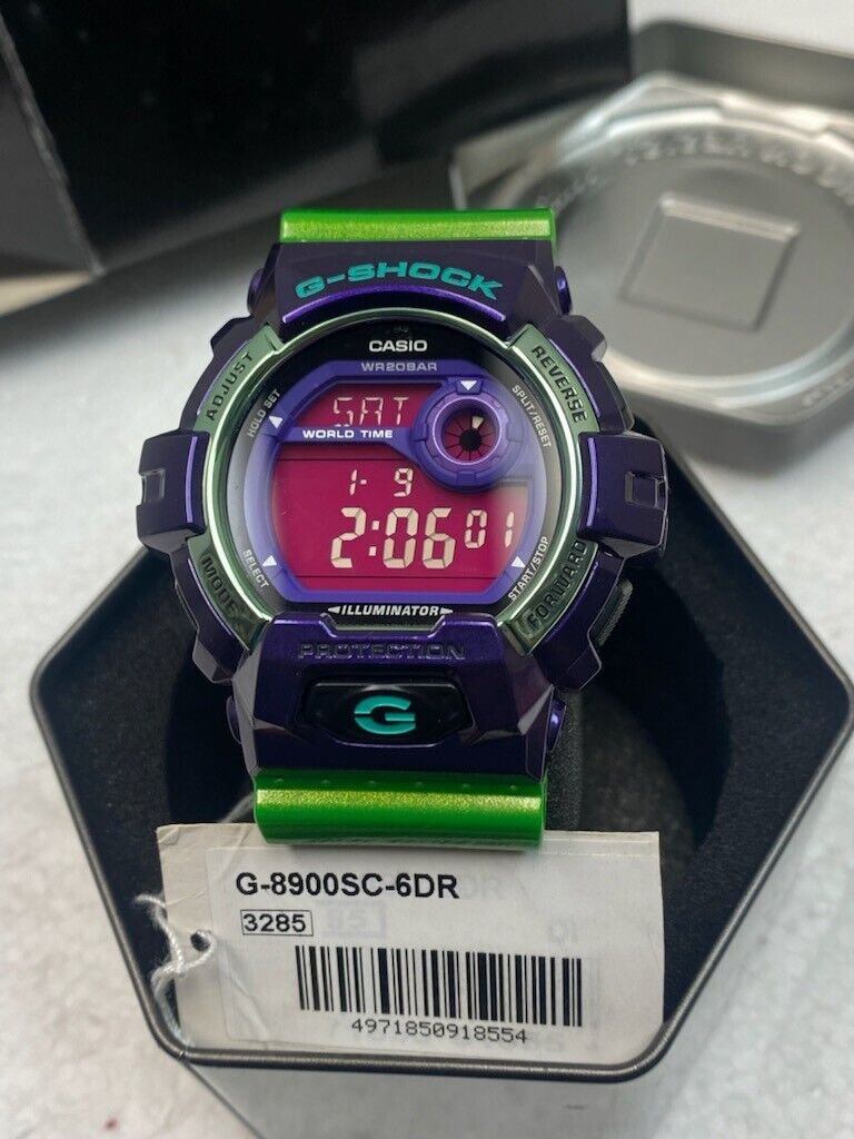 G-8900SC-6 CASIO G-SHOCK CRAZY COLORS PURPLE / GREEN