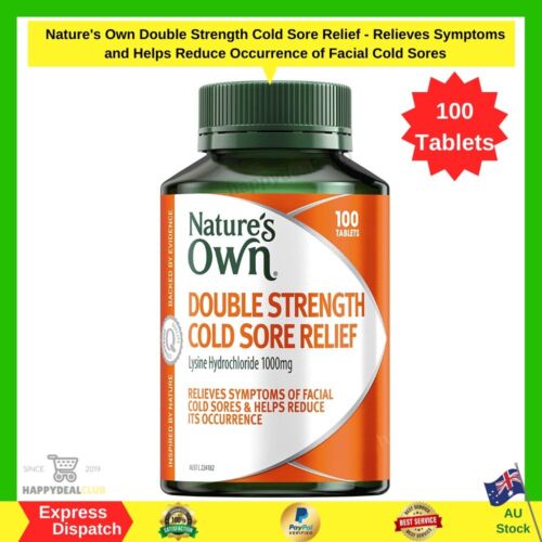 Nature's Own Double Strength Cold Sore Relief Relieves Symptoms 100 Tablets NEW - Picture 1 of 5