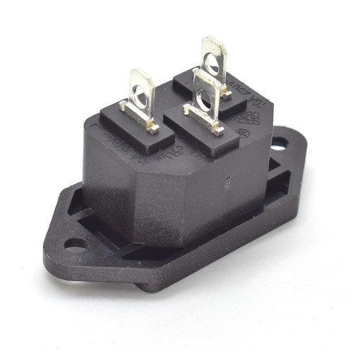 1pc C14 AC Male Connector 3 Prong with Screw Hole Black CCC/CE/UL Certification - Picture 6 of 11