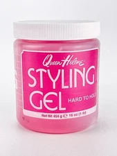 Queen Helene Hard To Hold Hair Styling Gel Level 7 Hold Pink 16oz