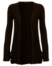 WOMEN LADIES BOYFRIEND CARDIGAN LONG SLEEVE OPEN POCKET ALL SIZE 6-8 to 26-28