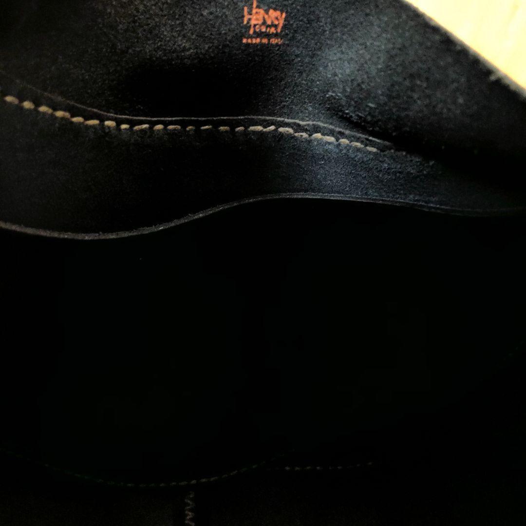HENRY CUIR *アンリークイール*カラフル刺繍 black purse HENRY CUIR *アンリークイール*カラフル刺繍 black purse