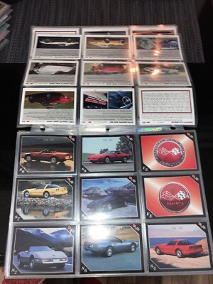 カセットコレクション 8個セット 1991 COMPLETE SET CORVETTE COLLECTOR CLASSIC CARS TRADING CARDS In