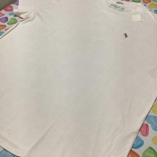 Abercrombie & Fitch Men’s White Short Sleeves Front Chest A&F Logo Print XXL - Picture 3 of 4