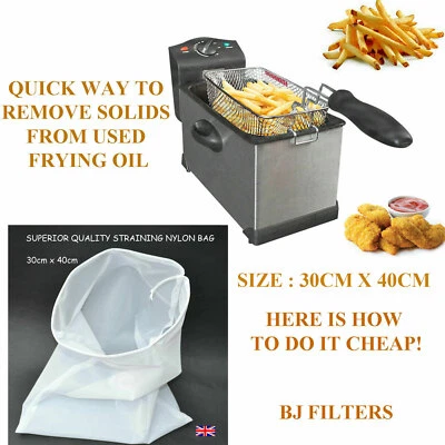BJ-FILTERS STRAINING DEEP FRYERS COOKING OIL = CATERING SIZE FILTER SIZE: 30CM X 40CM F/P