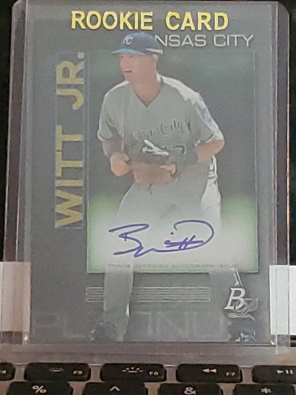 BOBBY WITT JR AUTOGRAPH ROOKIE 2020 Bowman Platinum KC Royals #Top-25