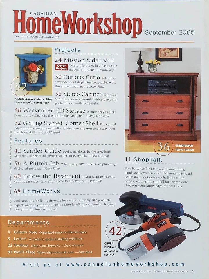 Canadian Home Workshop Magazine Mission Sideboard September 2005 f8 - Image 2 of 4