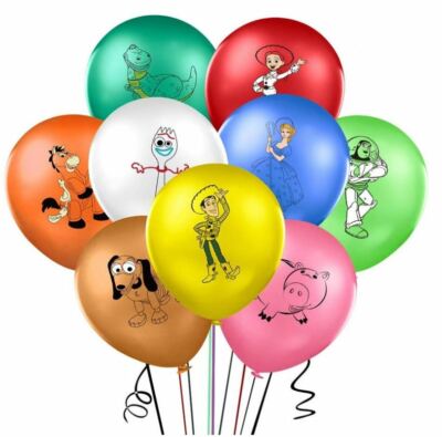 Palloncini Toy Story Party - 5 Pezzi In Lattice 28 Cm - Gonfiabili Ad Aria O Elio - Amscan - 4