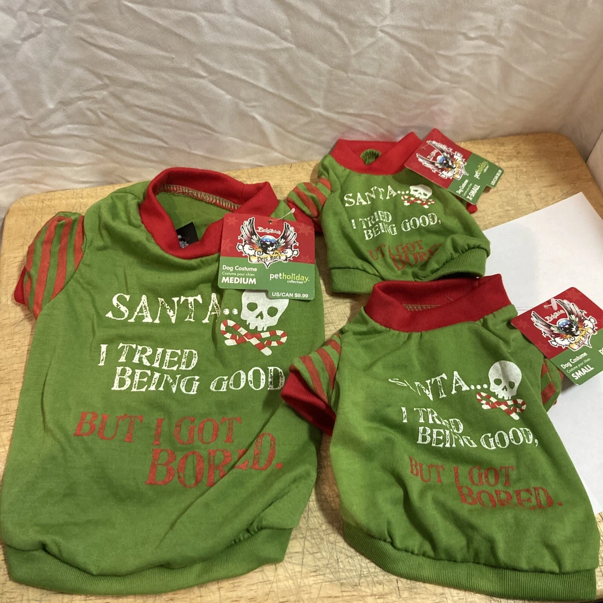 Bret Michaels Dog Cat T shirt Santa Tried Being Good Pets Rock. XS SM M. P6