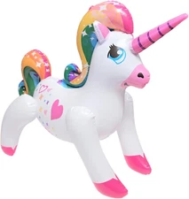 Large Colorful Blow-up Rainbow Unicorn (1 Pack)