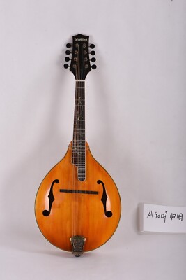 Hand Carved A Style Mandolin, Solid Spruce Top, Solid Flame Maple Body