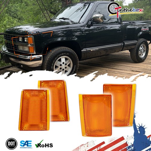 Amber Lens Front Corner SideMarker Light For 88-93 Chevy Truck Pickup C/K Series - 第 1/9 張圖片